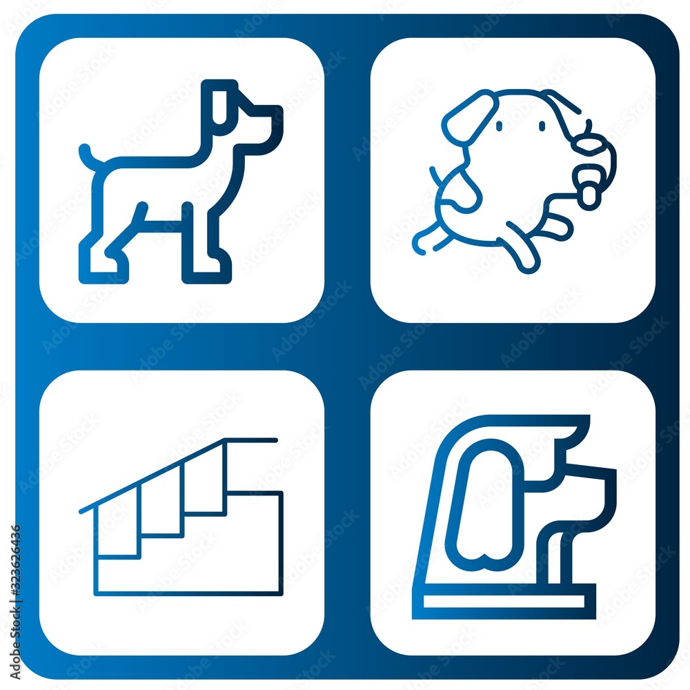 Obraz premium walk simple icons set