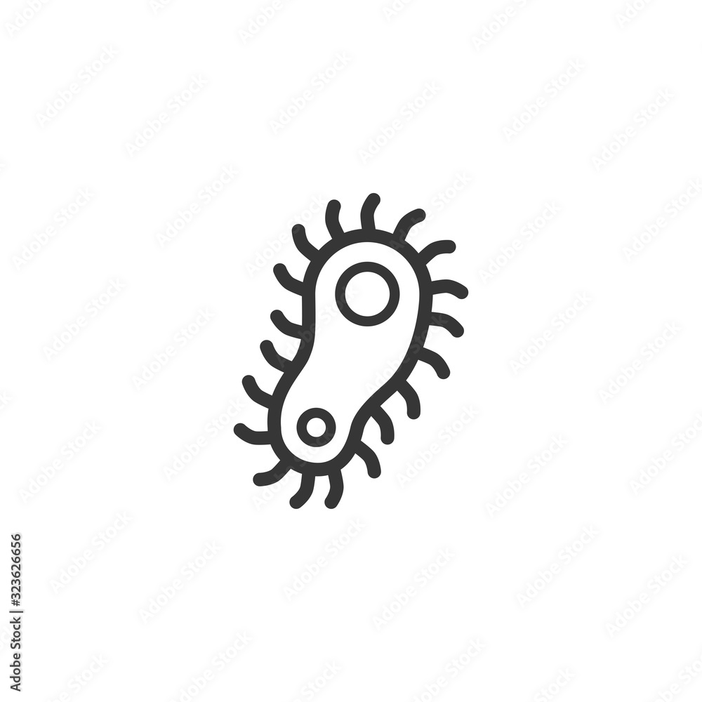 Bacteria, Microbe, Virus Icon Vector Illustrator.