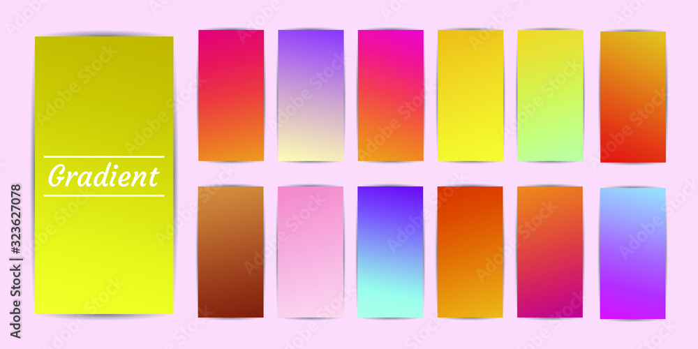 Fototapeta premium Abstract colorful vector blurred gradient backgrounds. Holographic template for your cover and design