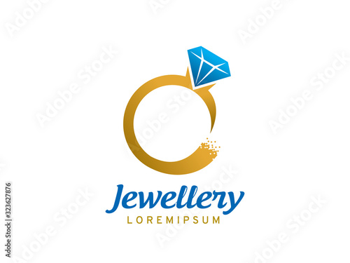 Jewellery logo template design, icon, symbol