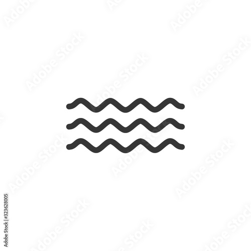 Wave Icon Flat Vector Illustration