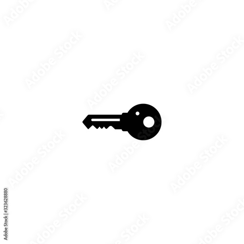black key icon. Vector illustration isolated on white. © Ne Mariya