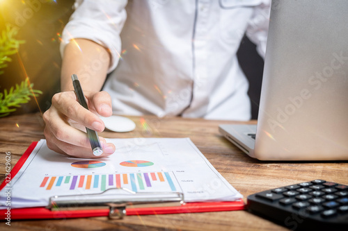 Businessman making presentation,business