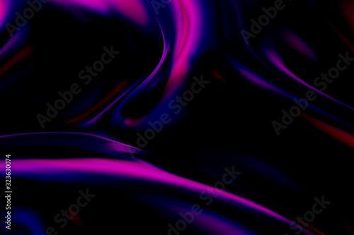 Futuristic, network, technology or energy effect. Subtle blur background. Smooth, glowing purple, blue and pink light leaks, lines and curves. 