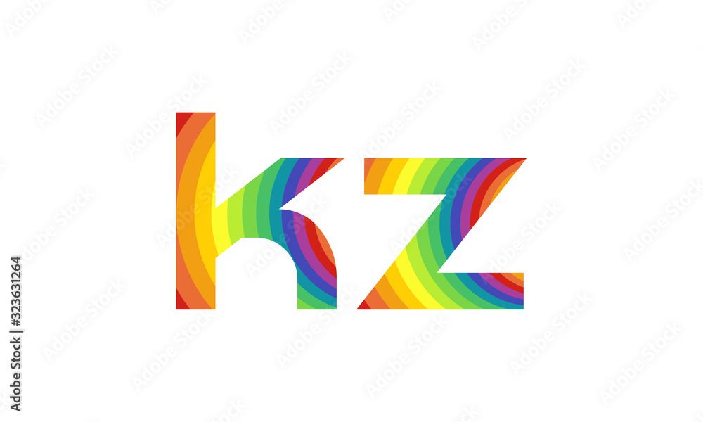 Linked Letter KZ Logo Design vector Template. Creative Abstract KZ Minimal, Flat Logo Design Vector Illustration Linked Letter KZ Logo Design vector Template. Creative Abstract KZ Minimal, Flat Logo Design Vector Illustration
