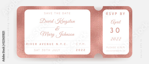 Movie Wedding Ticket Vector