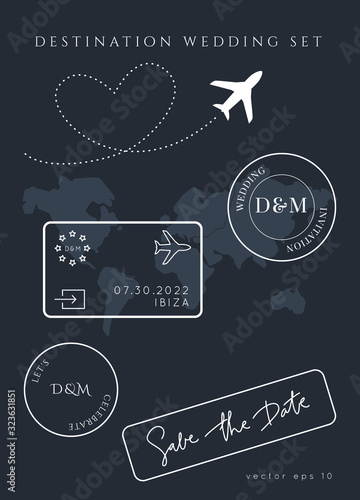 Destination Wedding Pass Vector