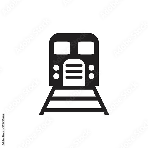 Train icon template black color editable. Train icon symbol Flat vector illustration for graphic and web design.