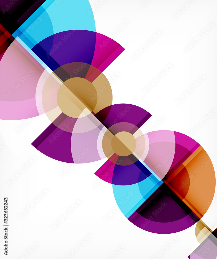 Abstract background, circle and triangle design round shapes overlapping. Geometric trendy template. Vector Illustration For Wallpaper, Banner, Background, Card, Book Illustration, landing page Abstract background, circle and triangle design round shapes overlapping. Geometric trendy template. Vector Illustration For Wallpaper, Banner, Background, Card, Book Illustration, landing page