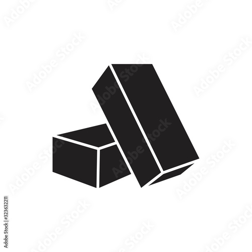 Bricks icon template black color editable. Bricks icon symbol Flat vector illustration for graphic and web design.