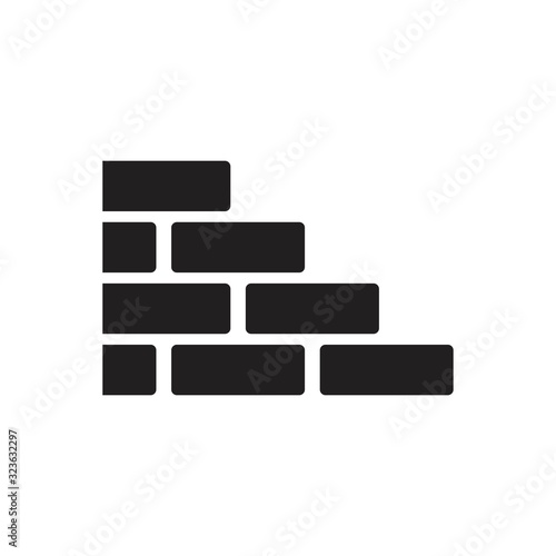 Bricks icon template black color editable. Bricks icon symbol Flat vector illustration for graphic and web design.
