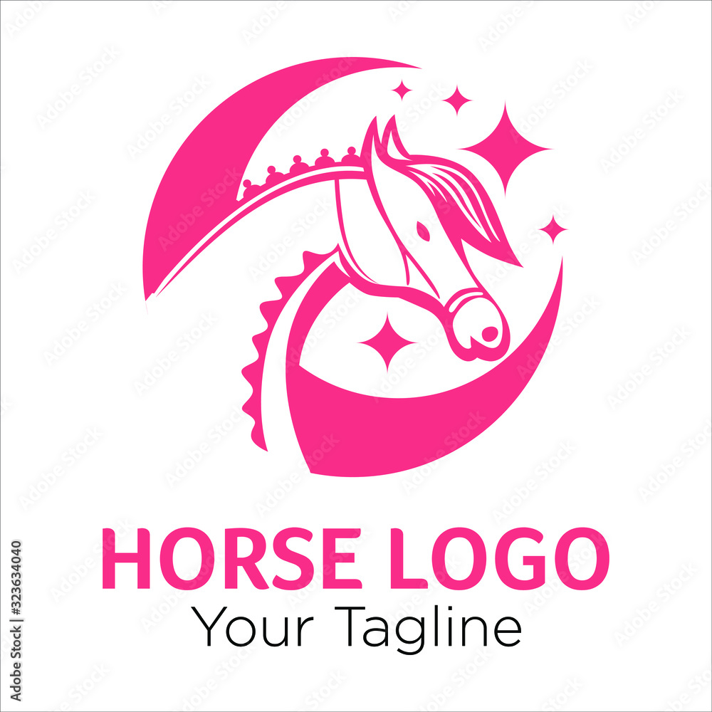 Horse Vector Illustration - Logo Template Horse Vector Illustration - Logo Template