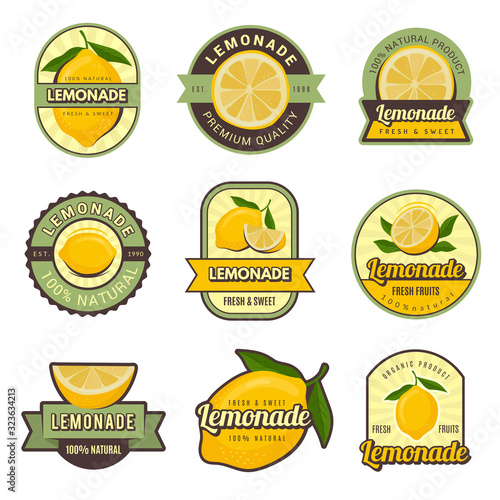 Obraz na płótnie Lemon labels