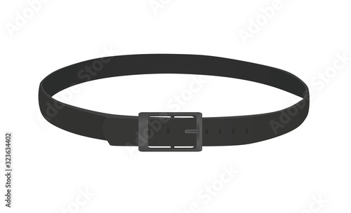 Grey pants belt. vector illustration