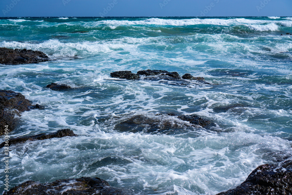 Waves crashing stones Waves crashing stones