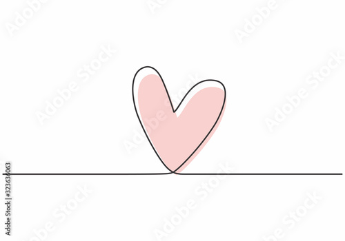 Continuous line drawing hea...