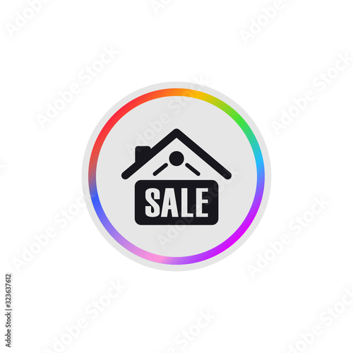 Home Sale Sign -  Modern App Button © NYHMAS