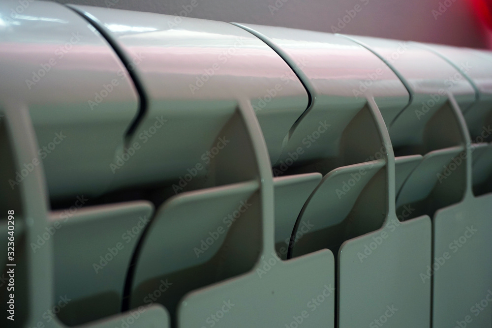 Fototapeta premium White aluminum radiator