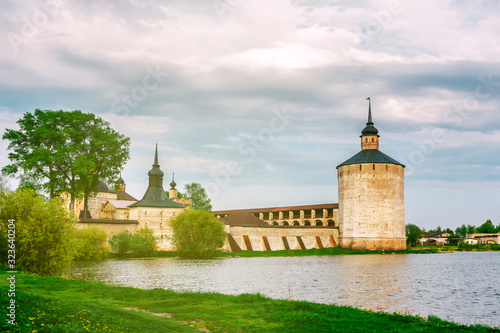 View of old Kirillo-Belozersky monastery. Kirillov, Vologda region, Russia. The monastery is included in the tourist route Silver Necklace of Russia and is a UNESCO monument