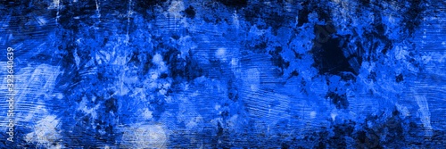 Panoramic blue background on the subject of art  spirituality  painting  visual effects and creative technologies