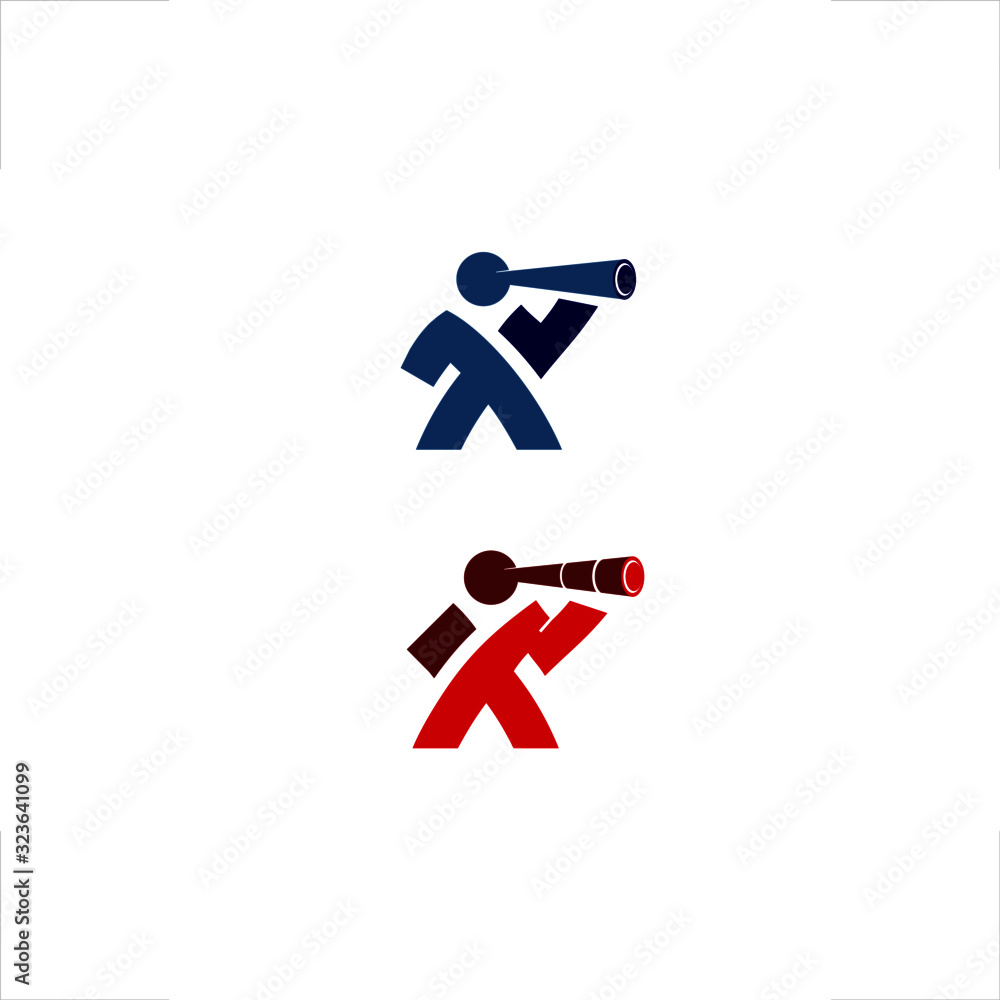 observe logo person search design telescope observe logo person search design telescope