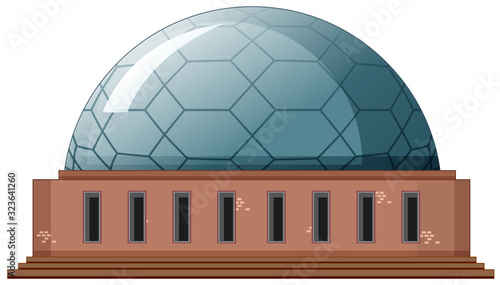 Single building with round roof