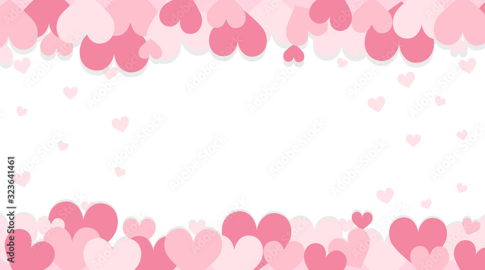 Valentine theme with pink hearts