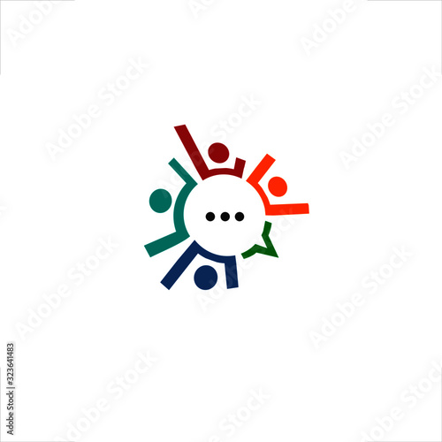 unity logo youth community design chat in circle