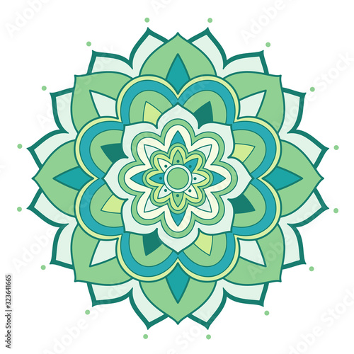 Mandala patterns on isolated background