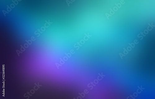 Background gleam dark violet blue green gradient. Texture silk glow blurred. Illustration defocus abstraction. Low light.