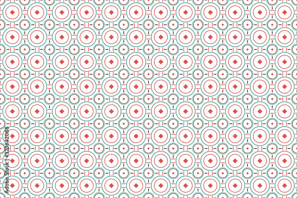 Abstract geometric seamless pattern for your design. Circles and dots background.