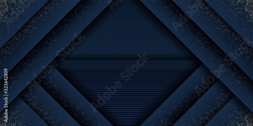 abstract modern and luxury of dark blue combine with glitter background