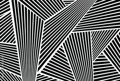 Modern vector black and white pattern from straight lines for banners, sites, posters, business cards, stickers, covers, prints on clothes. Black and white vector background.
