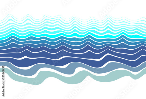 Abstract colored vector waves from lines for banners, web sites, posters, business cards, stickers, covers, prints on clothes.