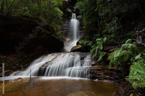 Bautiful waterfalll and rock pools of Blue Mountains