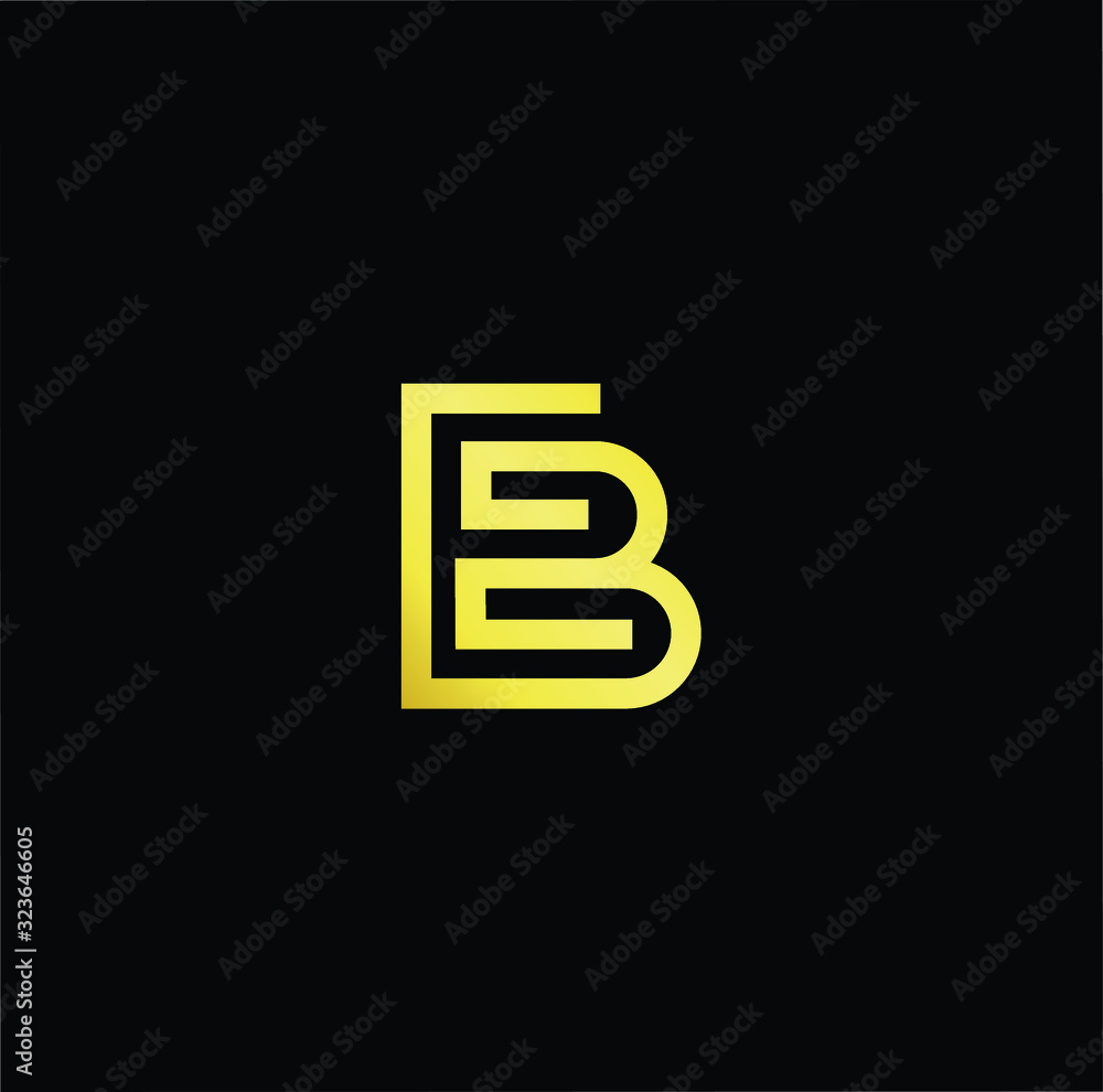 Outstanding professional elegant trendy awesome artistic black and gold color EB BE initial based Alphabet icon logo. Outstanding professional elegant trendy awesome artistic black and gold color EB BE initial based Alphabet icon logo.