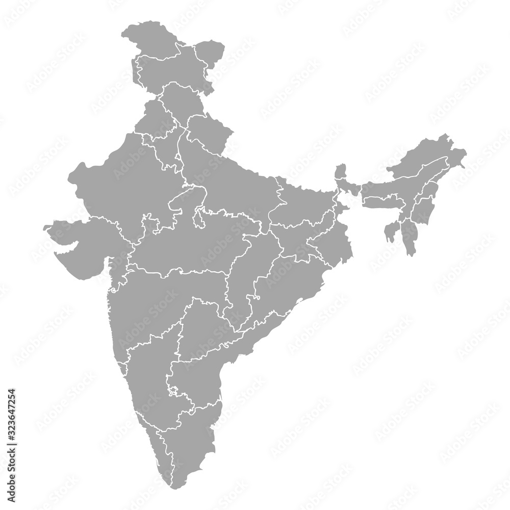 India Map Gray