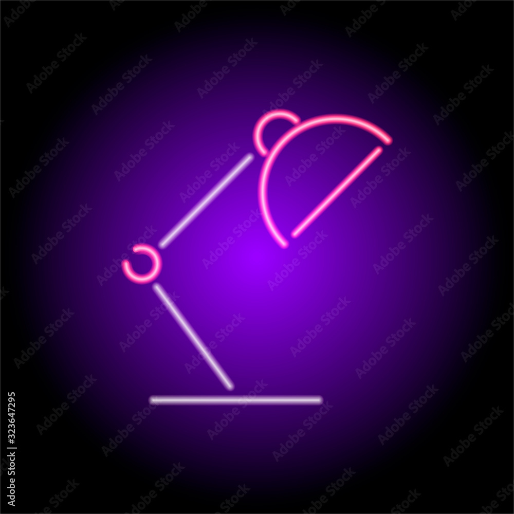 color flat icon table lamp pink neon stationery color flat icon table lamp pink neon stationery