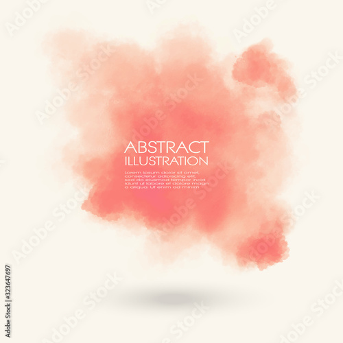 Color watercolor blot on white background. Vector illustration