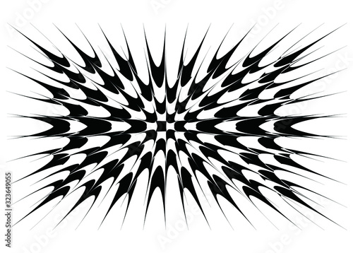 Modern geometric black and white abstract pattern. For covers, business cards, banners, prints on clothes, wall decorations, posters, canvases, sites. video clips. Vector illustration