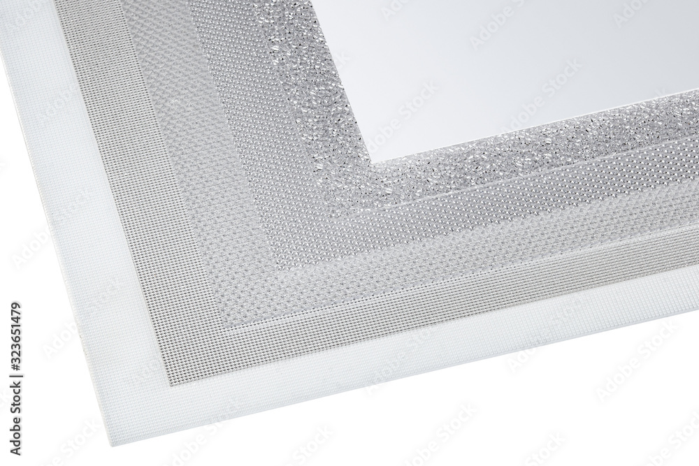 Set of LED Light Diffusing Acrylic Sheets on white background Stock