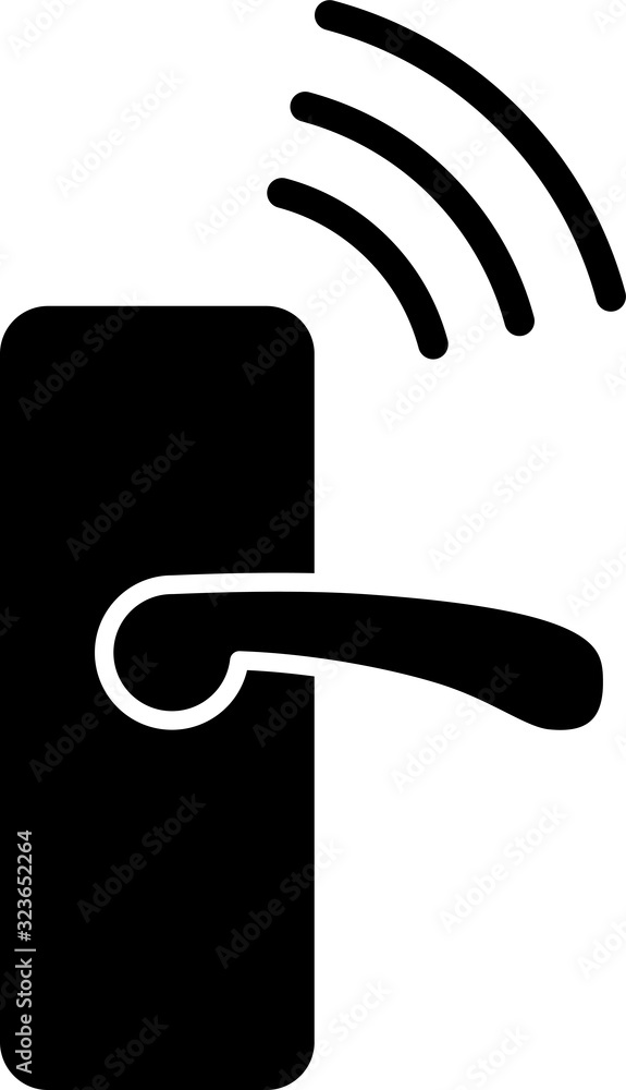 Wireless door icon, vector illustration Wireless door icon, vector illustration