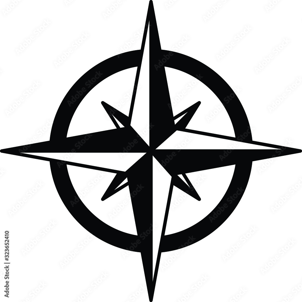 Compass icon, vector symbol illustration Compass icon, vector symbol illustration