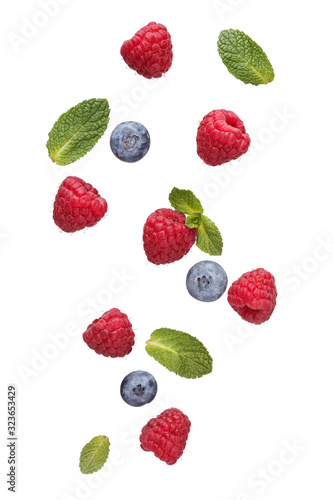 Fresh berries levitation.