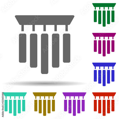 Chime in multi color style icon. Simple glyph, flat vector of world religiosity icons for ui and ux, website or mobile application