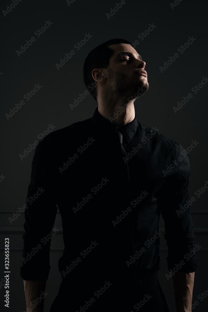 Obraz premium Low-key portrait of modern business person