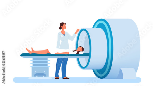 Magnetic resonance imaging in hospital. Medical research
