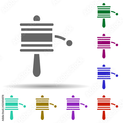Prayer in multi color style icon. Simple glyph, flat vector of world religiosity icons for ui and ux, website or mobile application