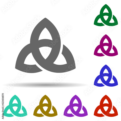 Paganism in multi color style icon. Simple glyph, flat vector of world religiosity icons for ui and ux, website or mobile application
