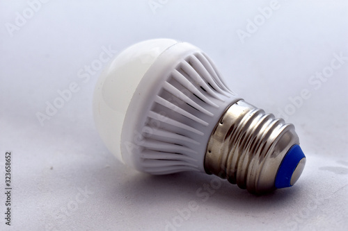 energy saving light bulb on white background